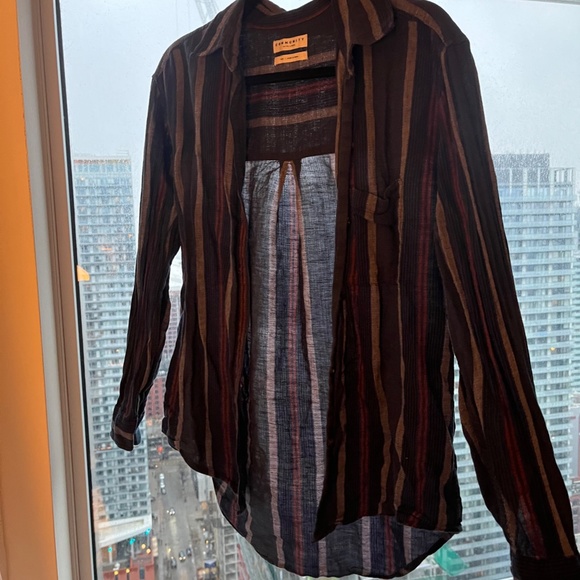 Aritzia Community Relaxed Poplin Linen Shirt - Picture 1 of 4